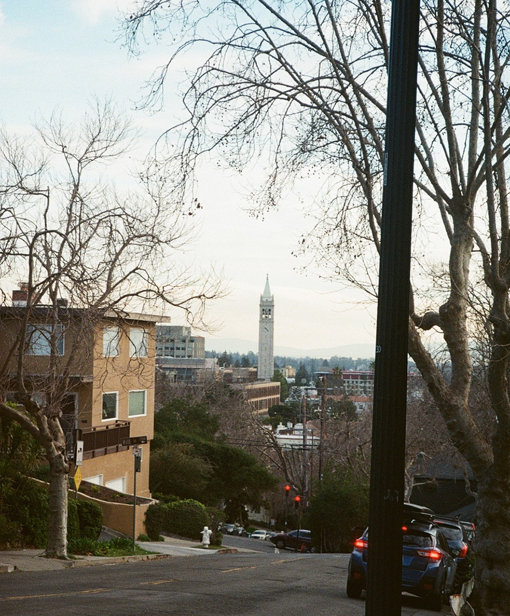 photo of the Campanile and Berkeley streets